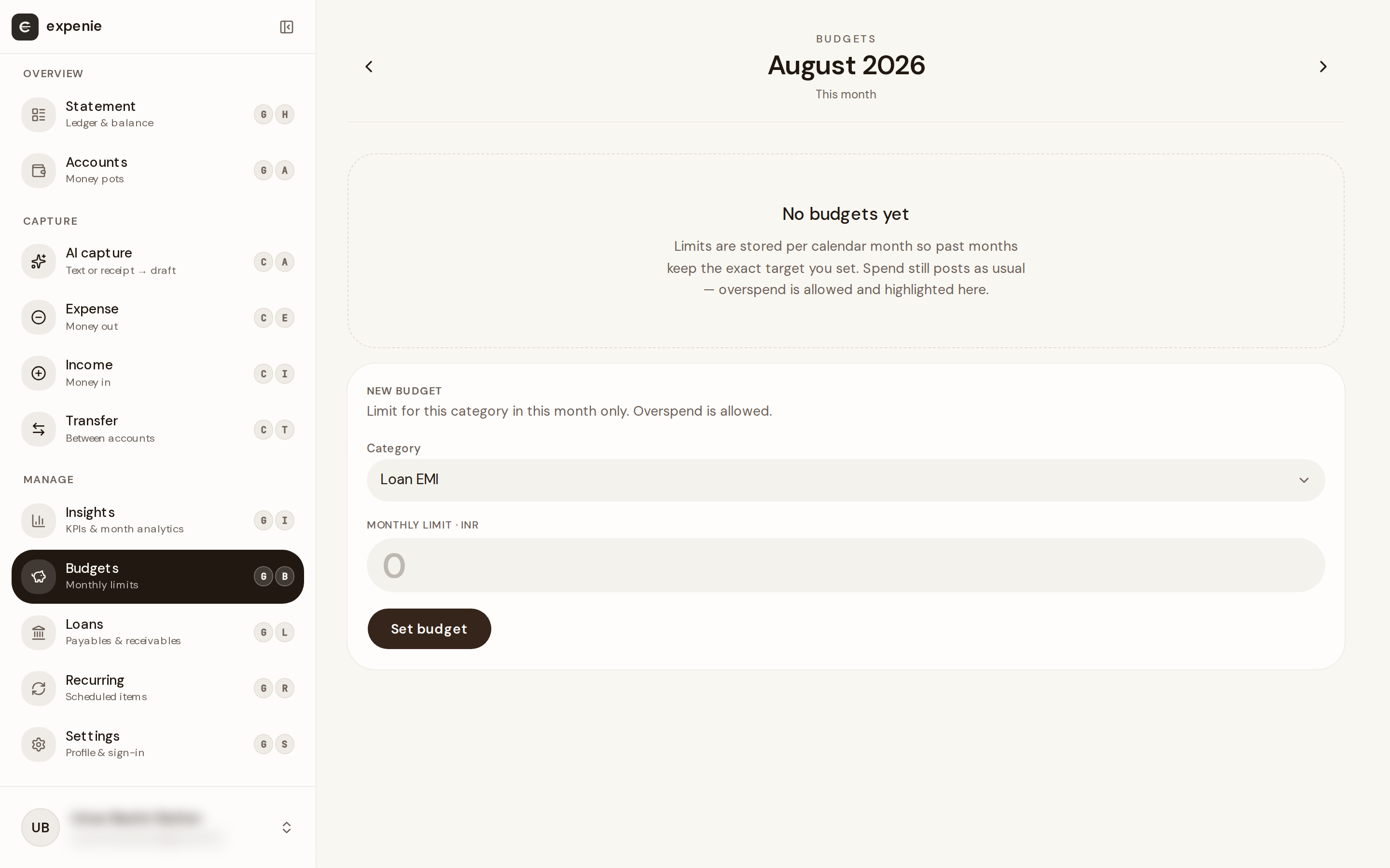 expenie screenshot 2