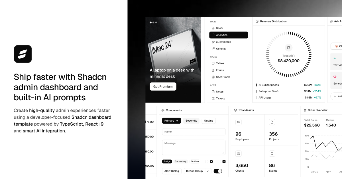 Shadcn Dashboard screenshot 2